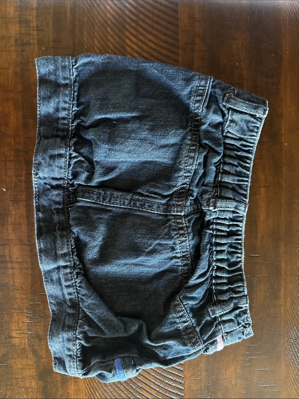 Gymboree Dark Blue Denim Shorts with Rainbow Trim